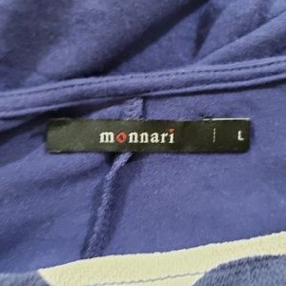 ♡MONNARI purple/white leaf print top ✔large - Picture 5 of 6